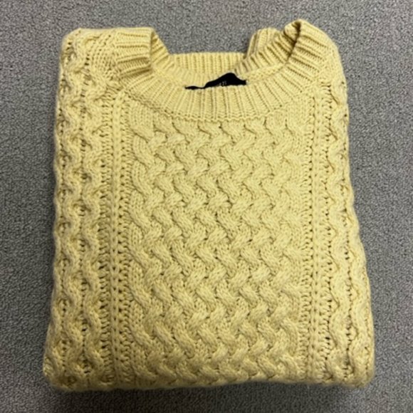 Cream Colored Cable Knit Sweater - Picture 7 of 7
